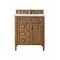 James Martin Vanities Brittany 30in Single Vanity, Saddle Brown, w/ 3 CM Ethereal Noctis Quartz Top 650-V30-SBR-3ENC - alternate 1